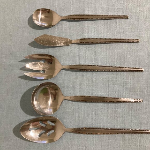 Vintage Rogers Ensenada Stainless Flatware Lot Of 50 Pieces Stanley Roberts - Picture 2 of 7